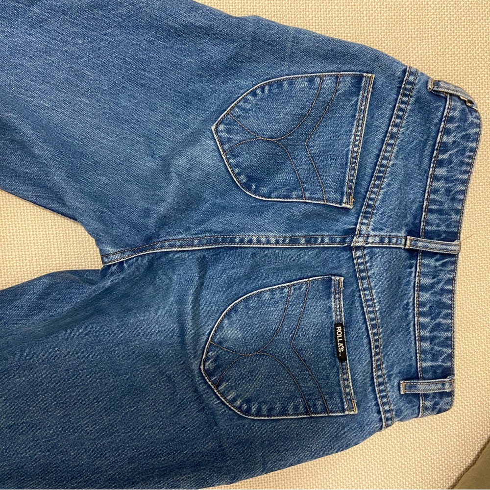 ROLLA'S Blue High Rise Straight Jeans